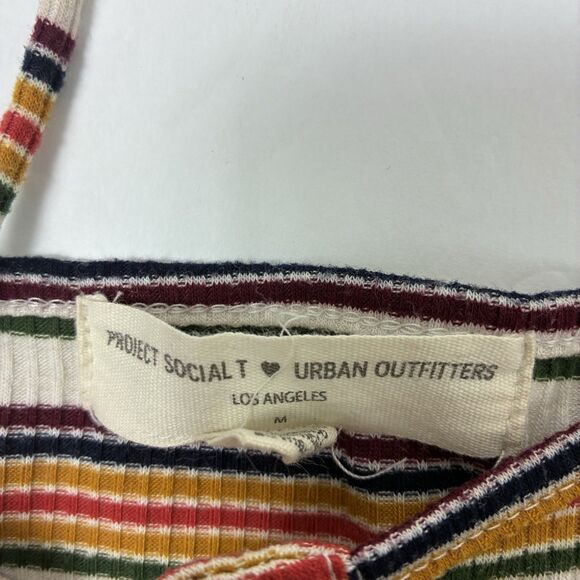 ⭐️ Project Social T Urban Outfitters Tank Top Crop Sz M Rainbow Kidcore - Picture 6 of 6